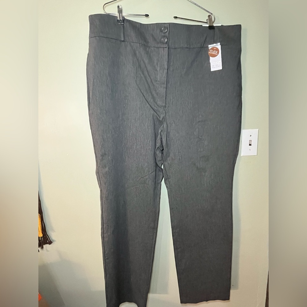 Lane Bryant Womens Plus Tighter Tummy Flax Stretch Office Dress Pants 26R NWT